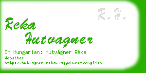reka hutvagner business card